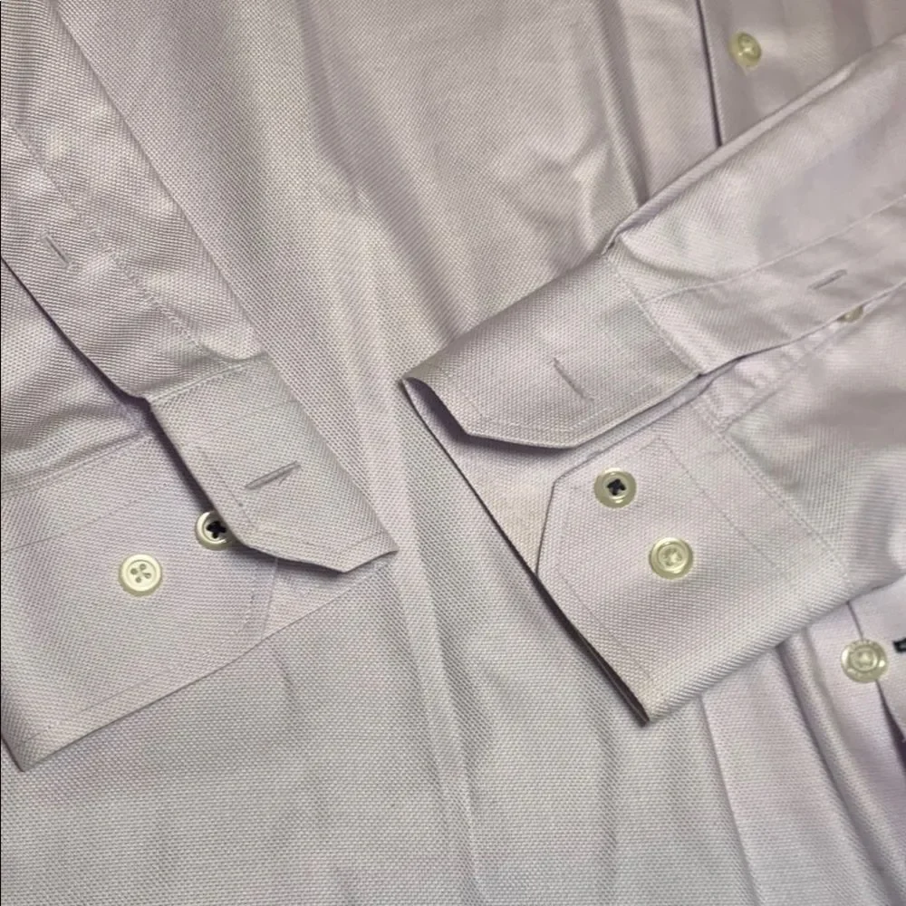 Banana Republic Men's Liliac Camden Standard-Fit Birdseye Dress Shirt Medium